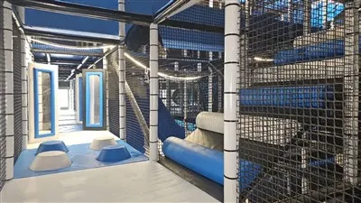Großer Indoor-Softplay-Bereich, immersiver Indoor-Spielplatz